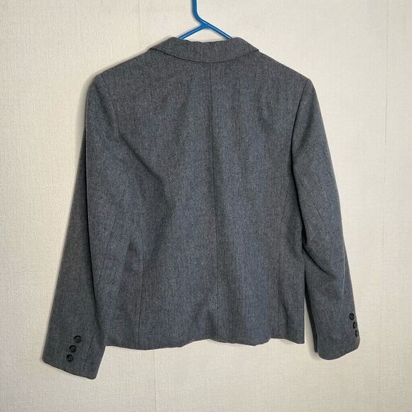 Pendleton Woolen Mills Womens Size 10 Gray Virgin Wool One Button Blazer Jacket - Picture 6 of 9